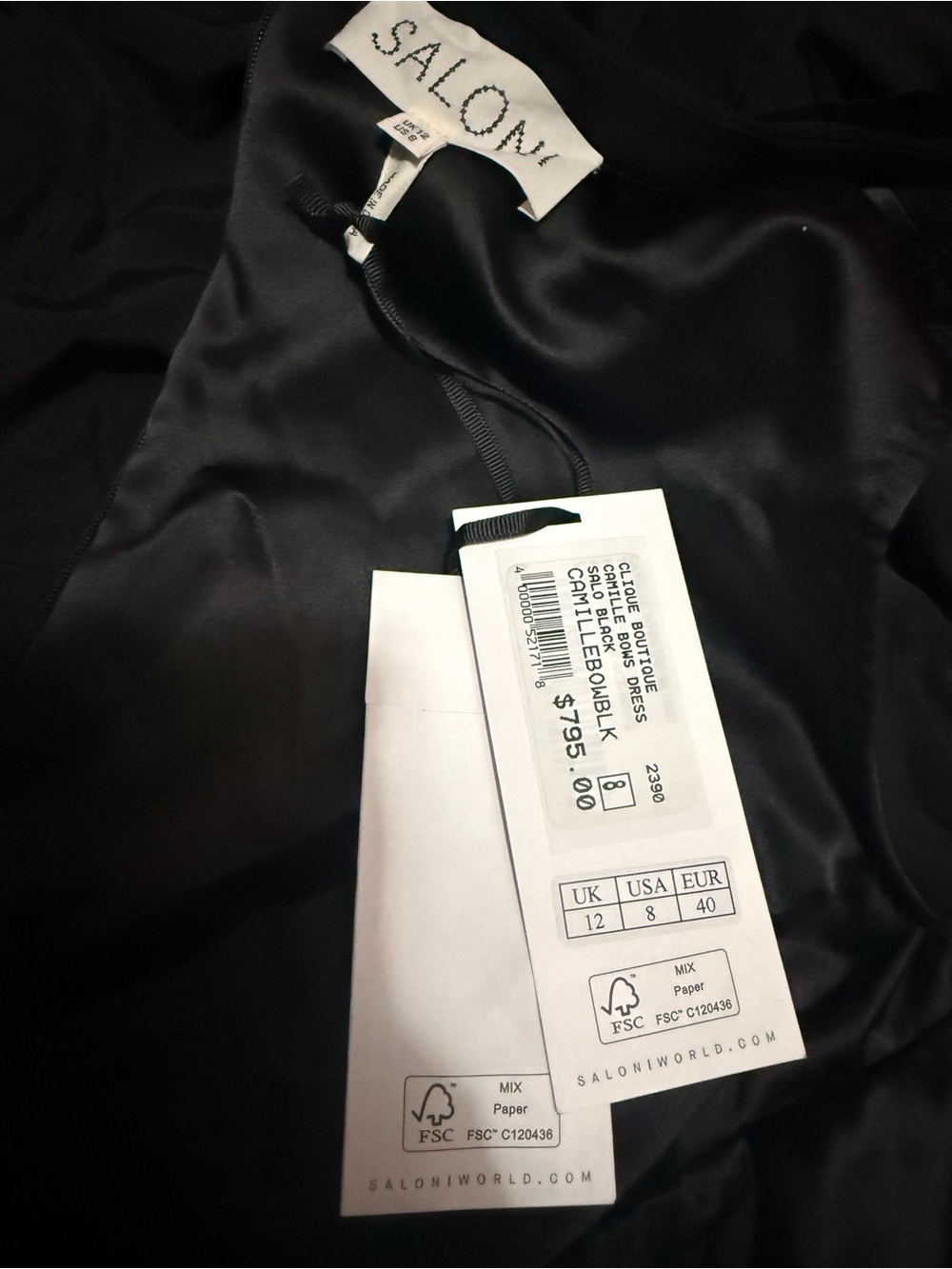 SALONI Camille Bows Dress size 8 NWT - Picture 8 of 8